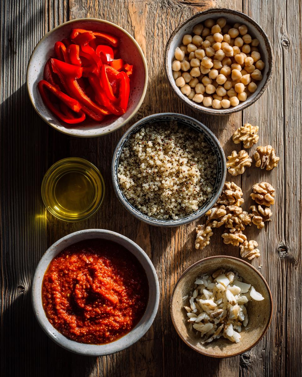 Chickpea & Quinoa Bowl with Red Pepper Sauce - detail 1