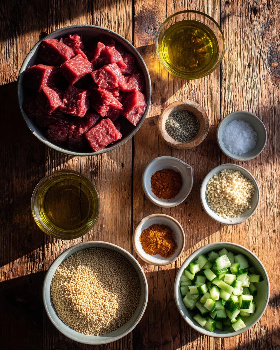 Mediterranean Beef Bowls with Harissa Oil - detail 1