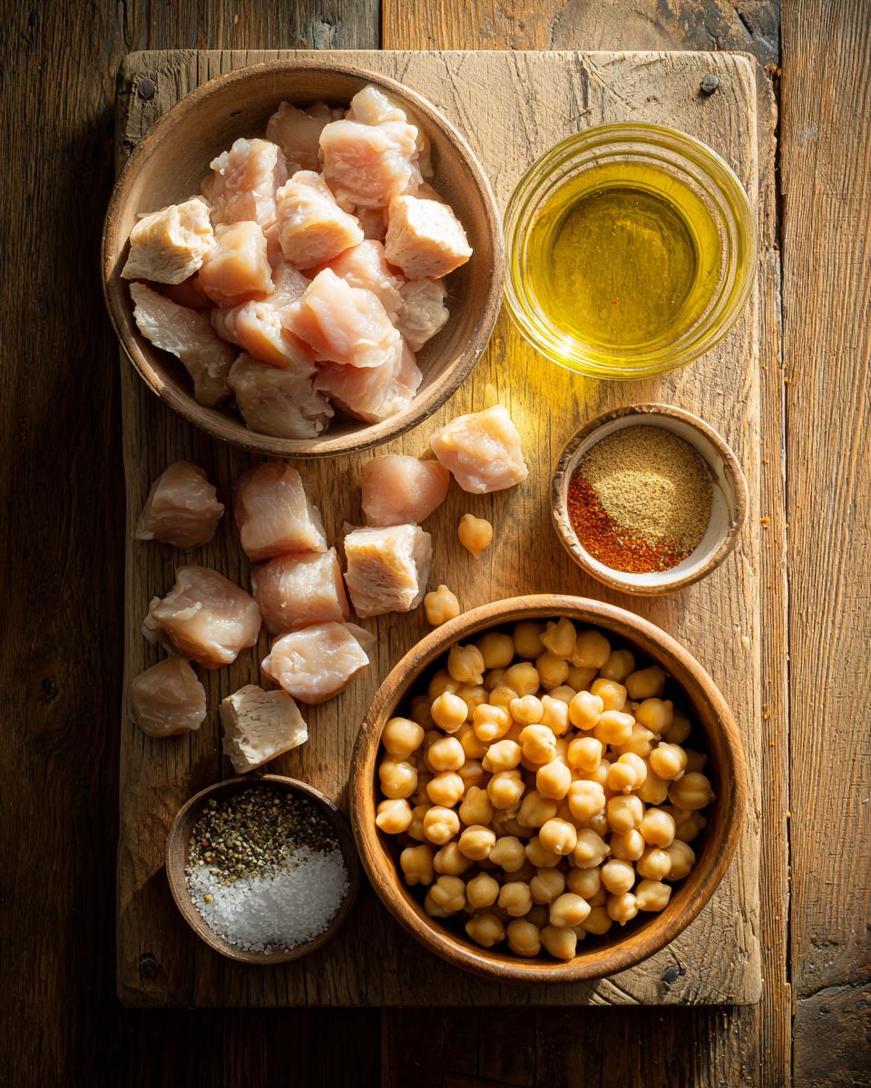 Quick Chicken Hummus Bowl - detail 1