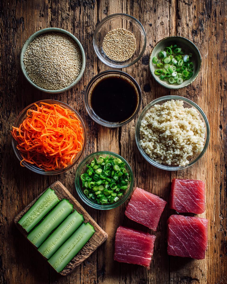 Sesame-Crusted Tuna Rice Bowls - detail 1
